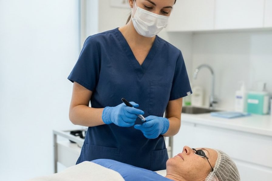 Doctor consulting with a patient about Brazilian butt lift safety in a London clinic