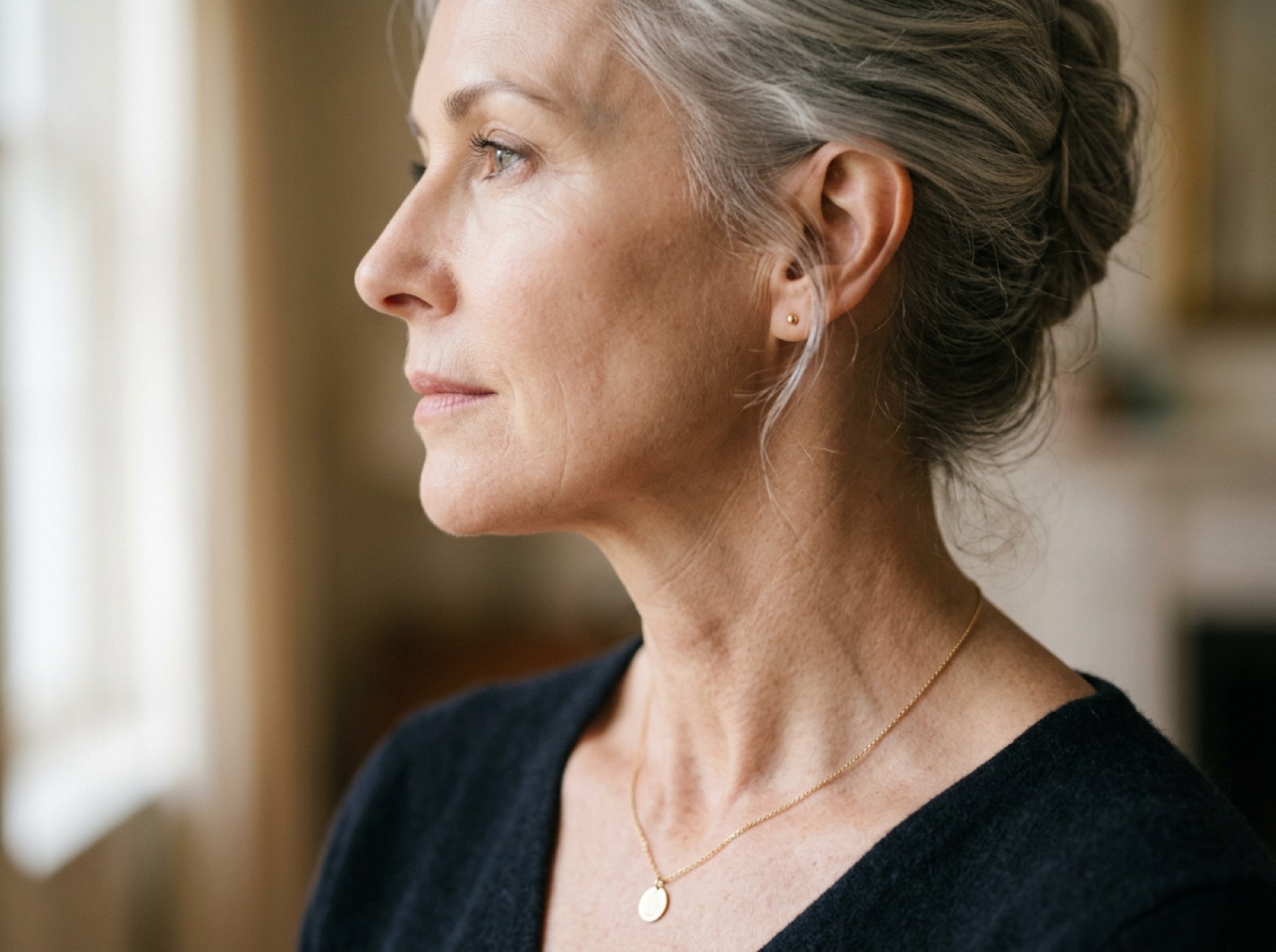 Refined jawline and neck after a natural facelift at Kensington Cosmetic Clinic