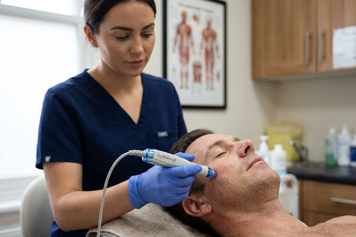 HydraFacial treatment being performed at Kensington Cosmetic Clinic