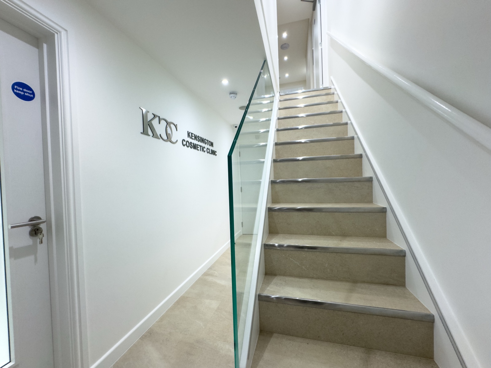 Internal staircase at Kensington Cosmetic Clinic