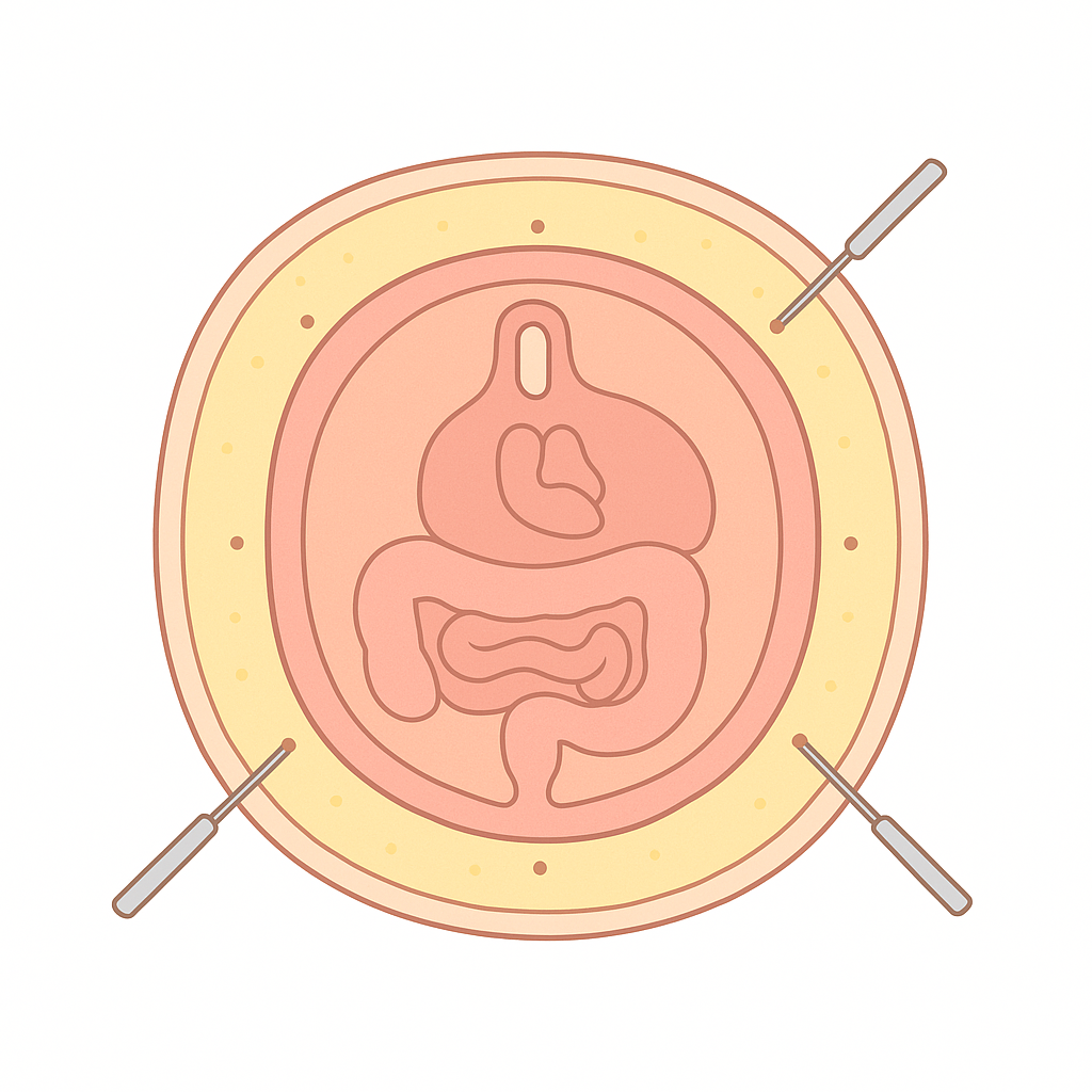 Inside 360° liposuction, anatomical illustration